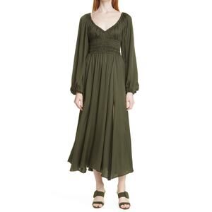 La Ligne Open Back Long Sleeve Midi Dress Size M